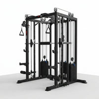 Smith Machine Gym System Built for Complete Strength Training, Triple Cable Stacks, 1000+ Exercises, 2500 lb Rating — Studio Shot