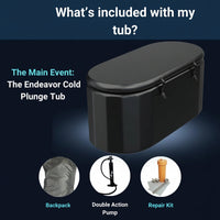 Cold Plunge Tub Built for Home Recovery, 150 Gallon Capacity, Chiller Compatible, Inflatable XL Design